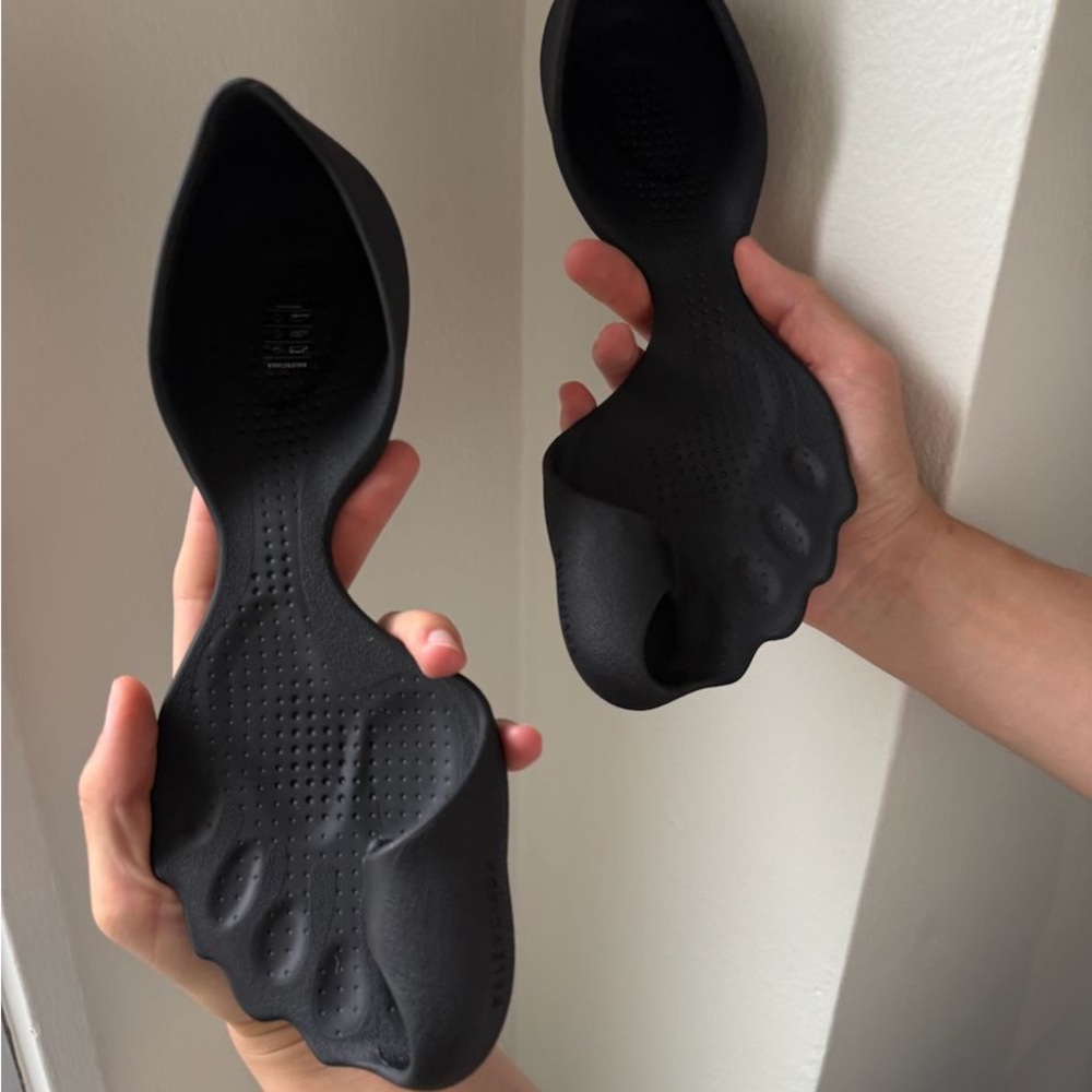 Balenciaga Black Flats Sleek Modern Design